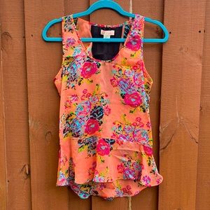 Band of Gypsies Sheer Peplum Blouse